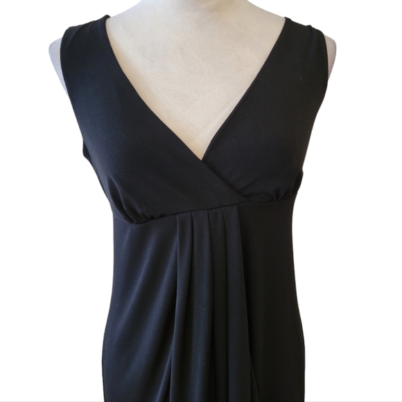 Ann Taylor Black Sleeveless Jersey Knit Dress Size Small Petite - Picture 2 of 5